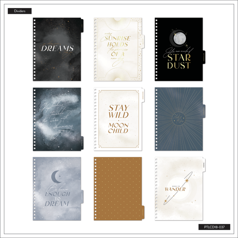 2024 Sophisticated Stargazer Twin Loop Happy Planner - Classic Horizontal Layout - 18 Months