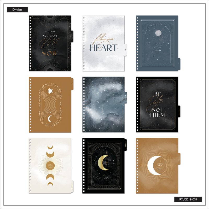 2024 Sophisticated Stargazer Twin Loop Happy Planner - Classic Horizontal Layout - 18 Months