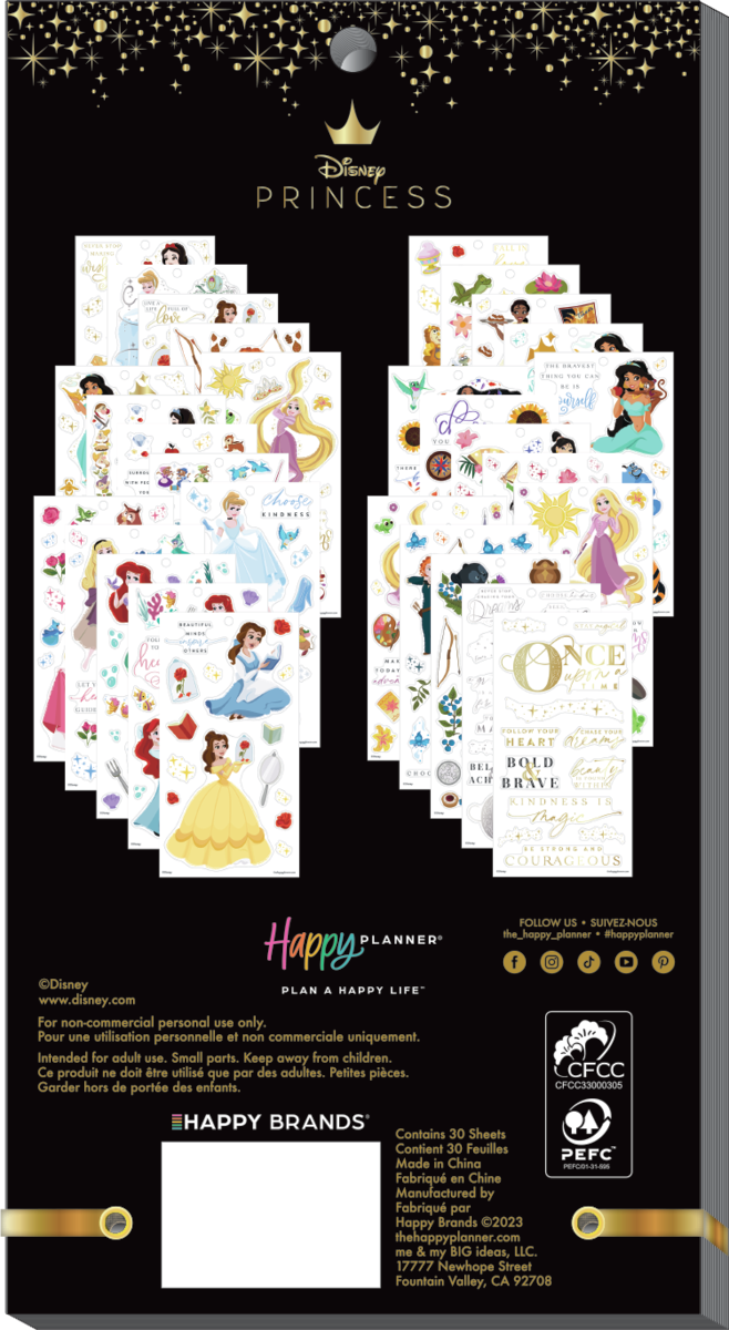 Happy Planner cheapest Disney Princess Stickers