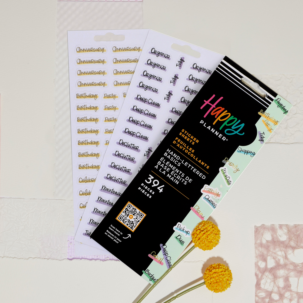 Hand Lettered Basics Stickers - 8 Sheets – Happy Planner