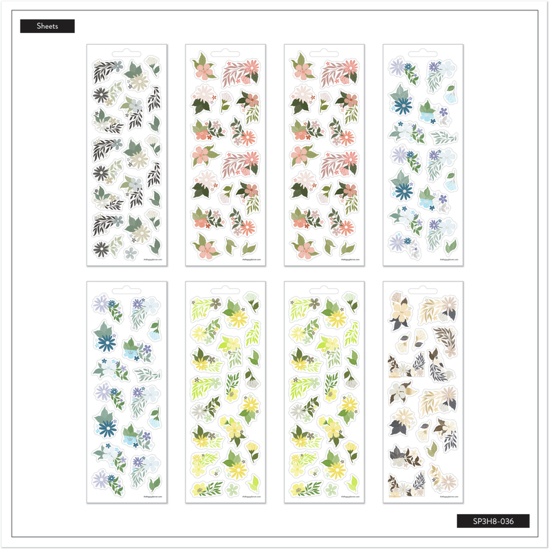 Floral Color Story - 8 Sticker Sheets