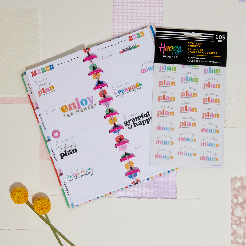 Happy Sheet Example Happy Brights - 5 Sticker Sheets – Happy Planner