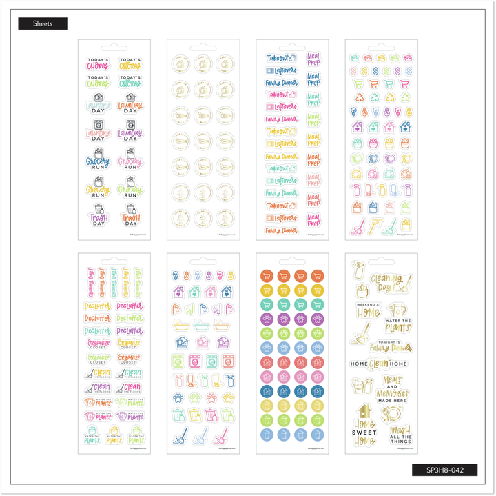 Weekly Kit Get Ready store With Perly 8 stickers sheets