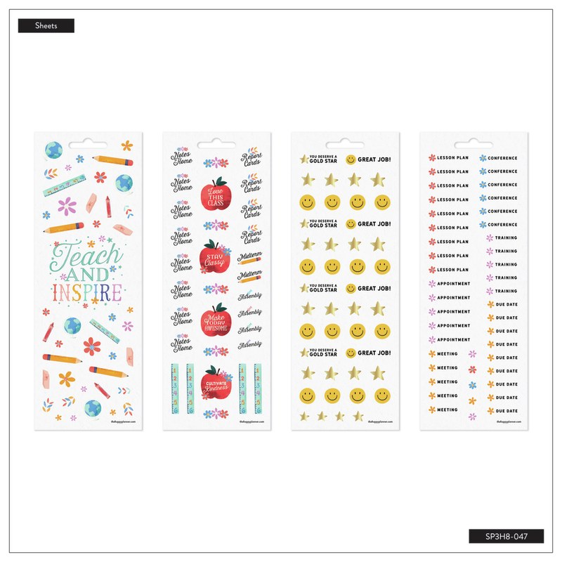 Classroom Brights Teacher - 8 Sticker Sheets