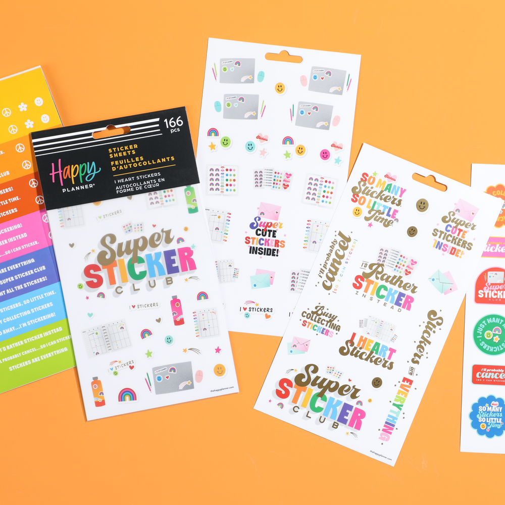I Heart R Sticker I Heart Stickers - 5 Sticker Sheets – Happy Planner