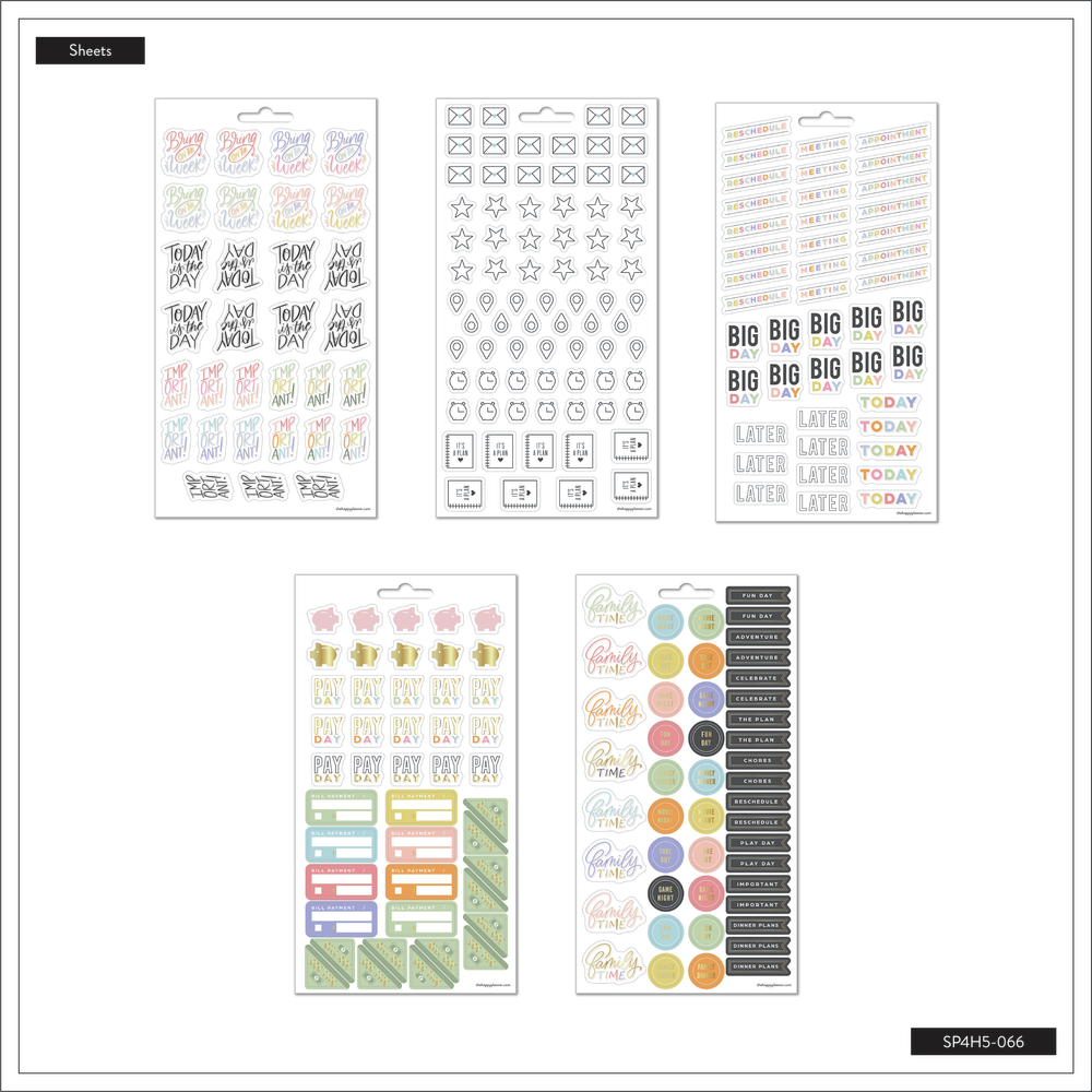 Planner Essentials 5 Sticker Sheets Happy Planner