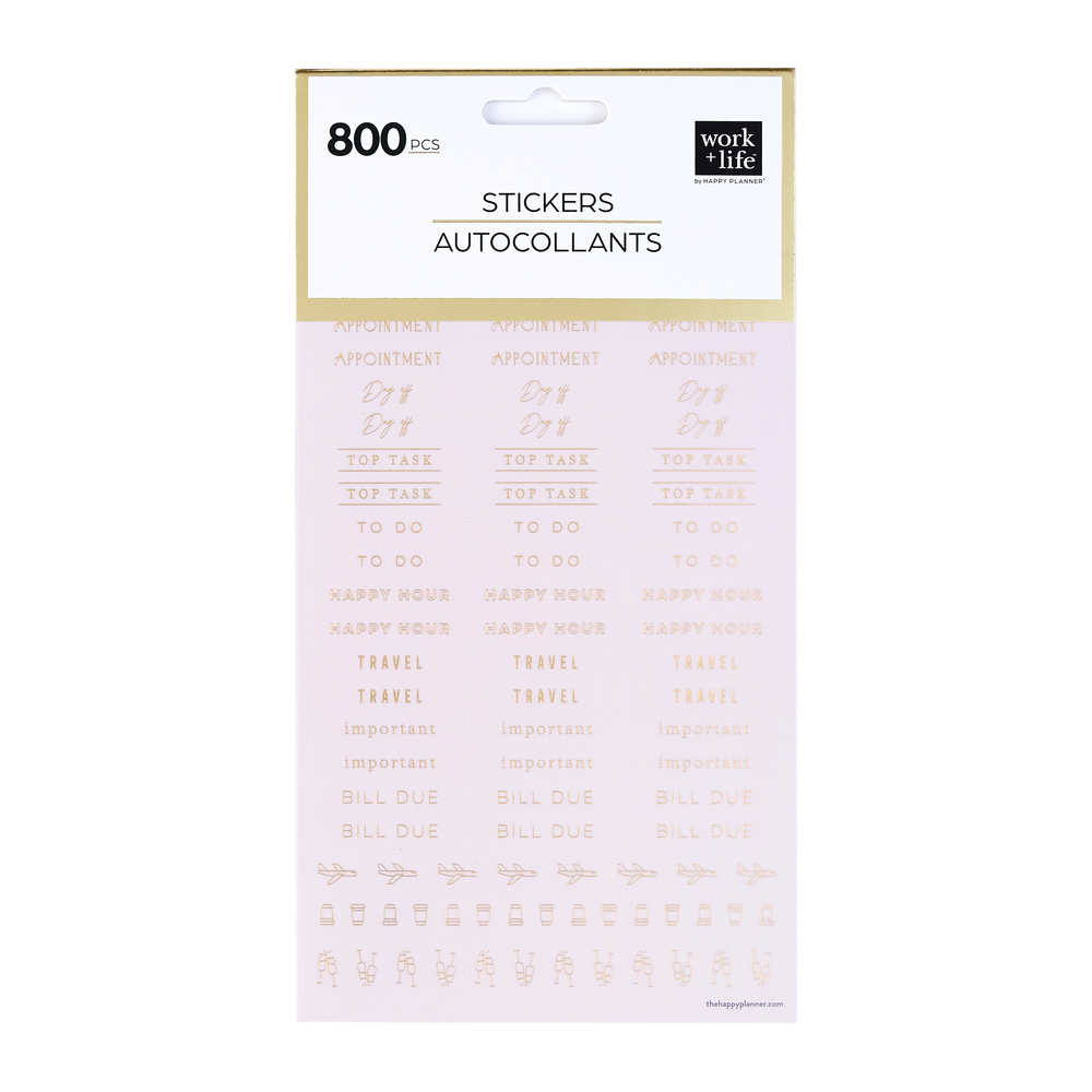 Work + Life Ivory - 8 Sticker Sheets – Happy Planner