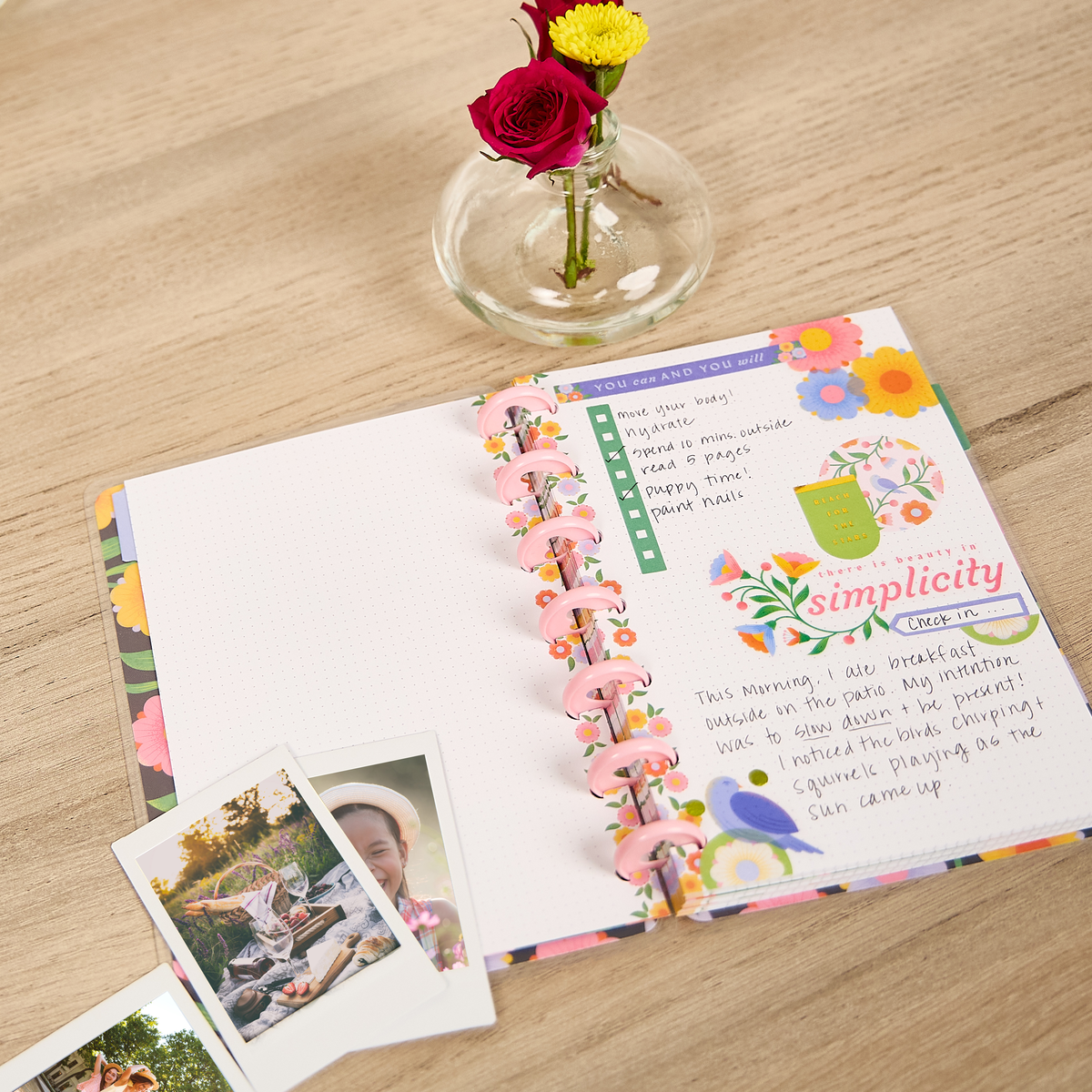 Bloom Notebook Bloom & Glow - Dot Grid Mini Notebook - 60 Sheets – Happy Planner