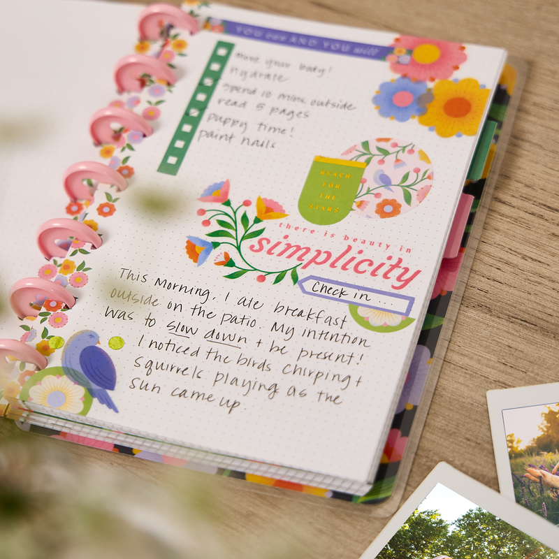 Bloom Notebook Bloom & Glow - Dot Grid Mini Notebook - 60 Sheets – Happy Planner