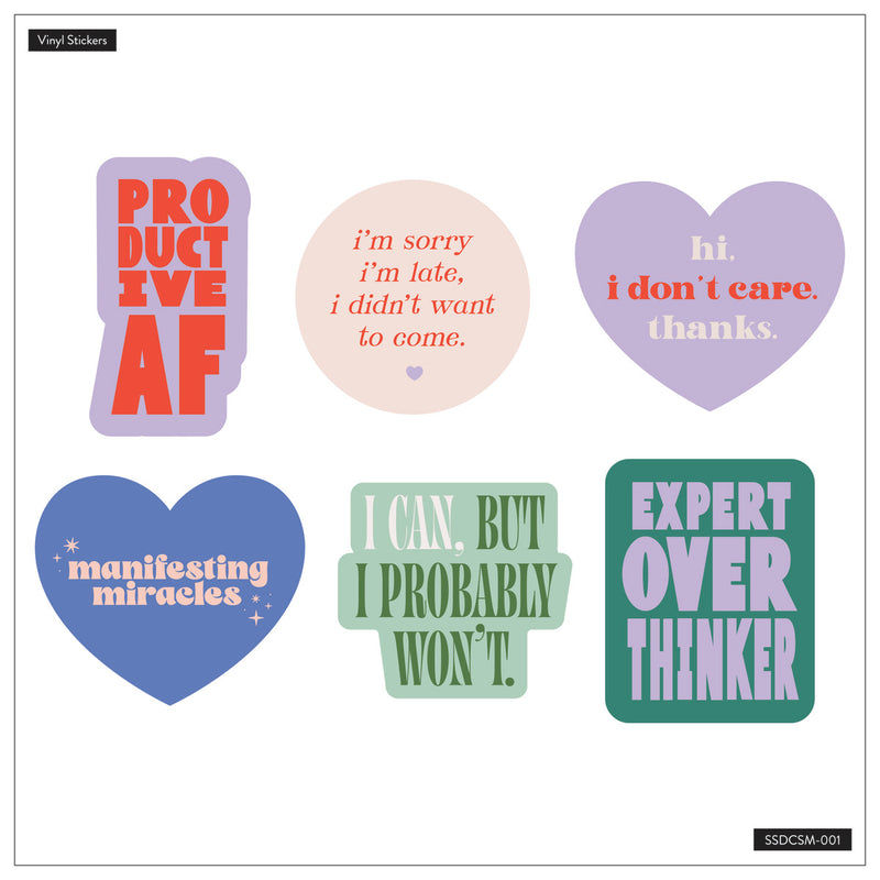 Current Mood - Die Cut Stickers - 6 Pack