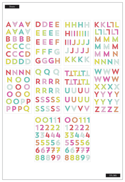 Uppercase Alphabet Letters - Rainbow