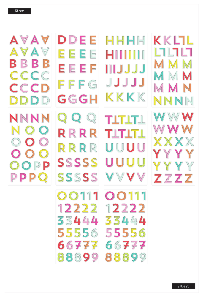 Uppercase Alphabet Letters - Rainbow