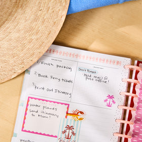 Undated Disney Lilo & Stitch Make Waves Customizable Planner - Classic Vertical Layout - 12 Months