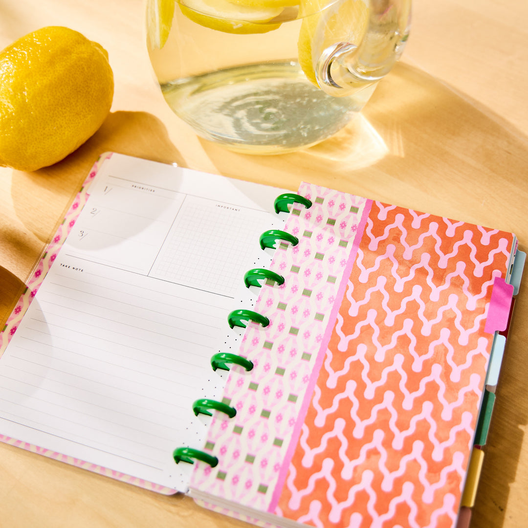 Undated Palm Beach Customizable Planner - Mini Checklist Layout - 12 Months