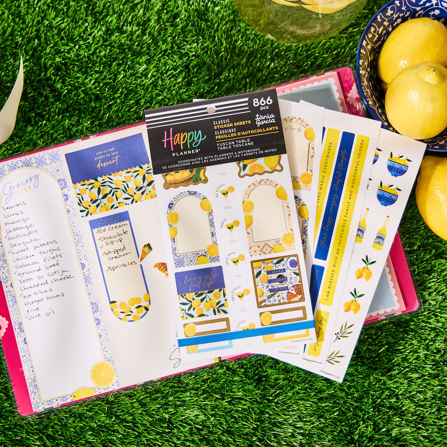 Set Table Sticker Tuscan Table Meal Planning - Value Pack Stickers – Happy Planner