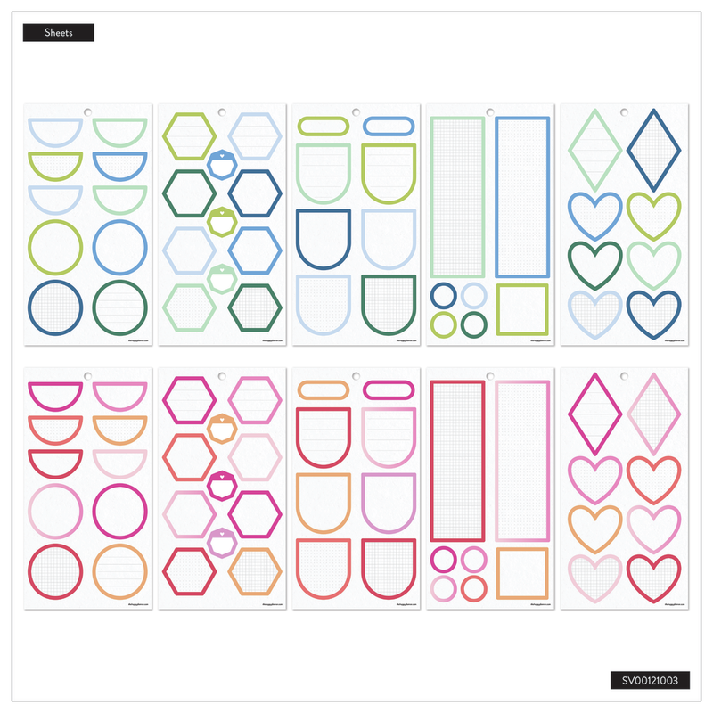 Bright Colorful Boxes - Value Pack Stickers - Big