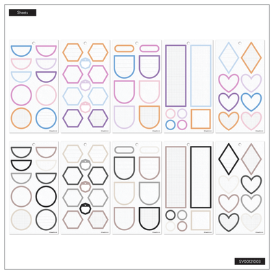 Bright Colorful Boxes - Value Pack Stickers - Big