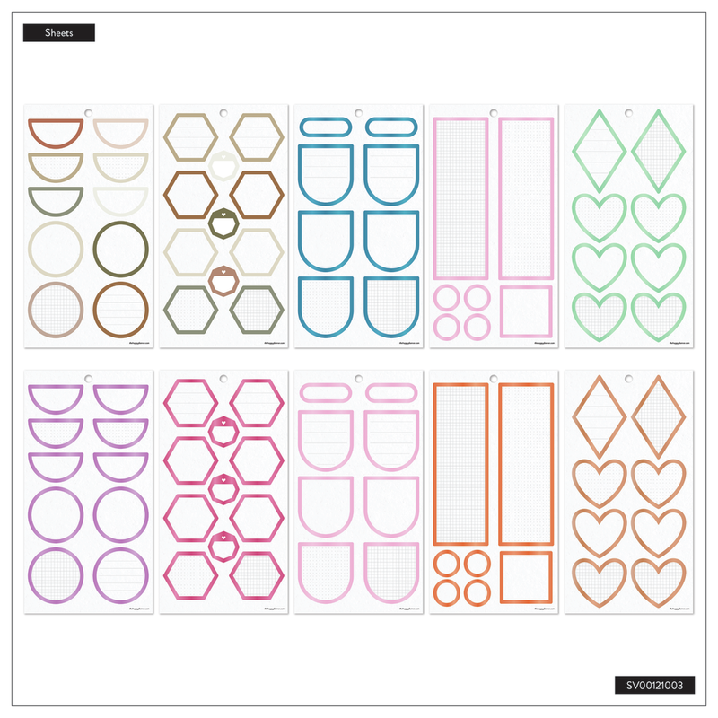 Bright Colorful Boxes - Value Pack Stickers - Big