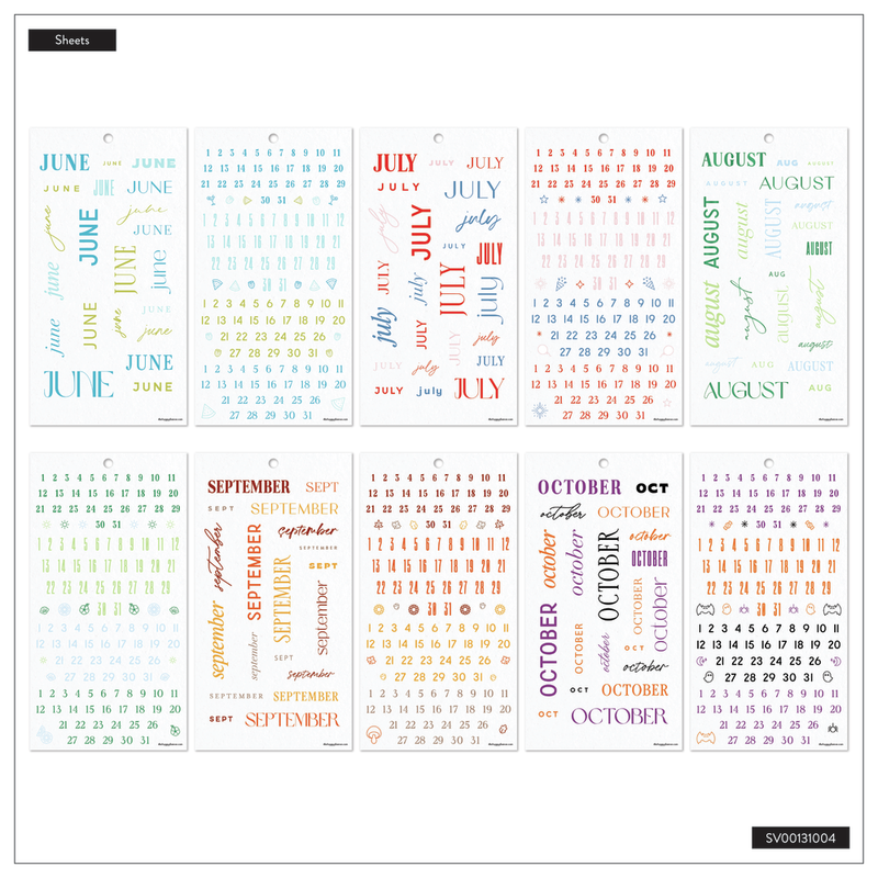 Colorful Months - Value Pack Stickers