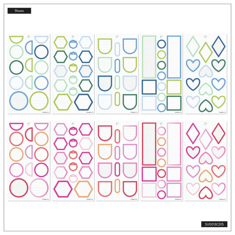 Bright Colorful Boxes - Value Pack Stickers