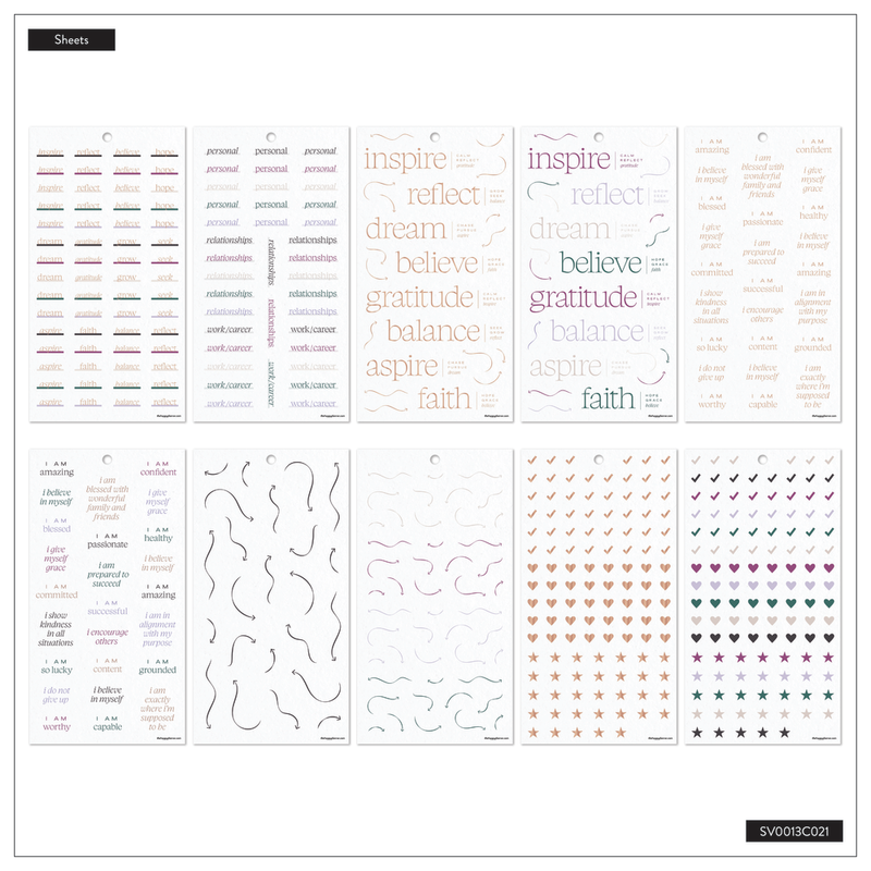 Reflect & Grow Journaling Companion - Value Pack Stickers