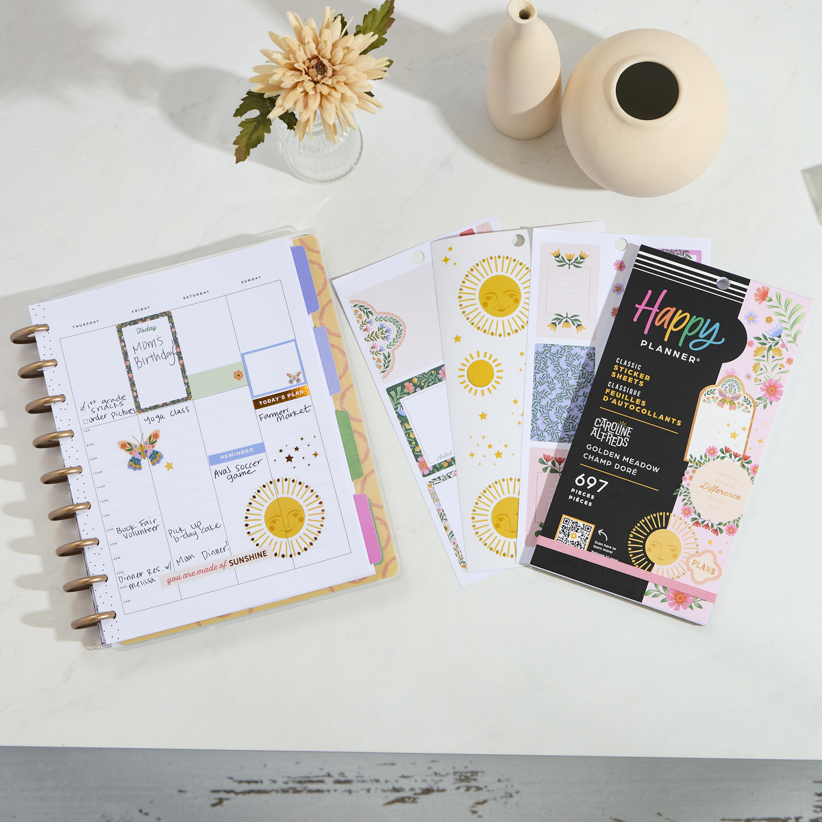 Golden Meadow - Value Pack Stickers – Happy Planner