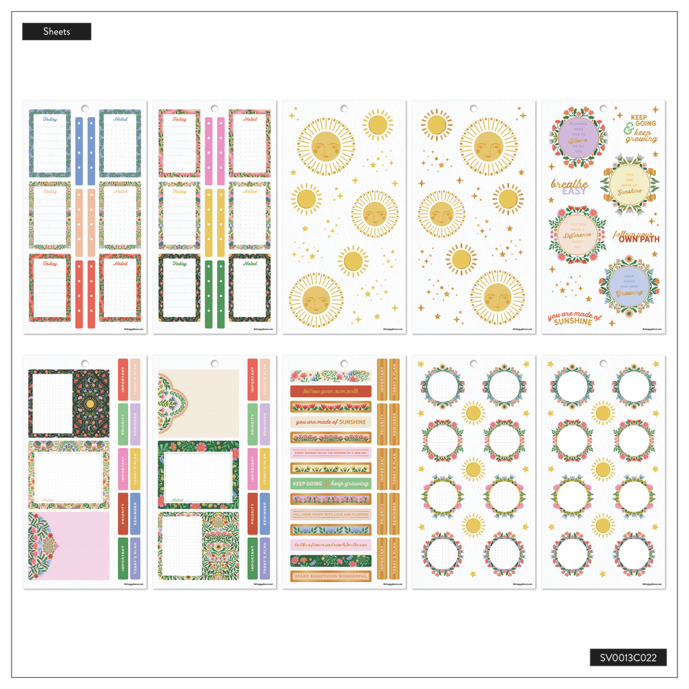 Golden Meadow - Value Pack Stickers – Happy Planner