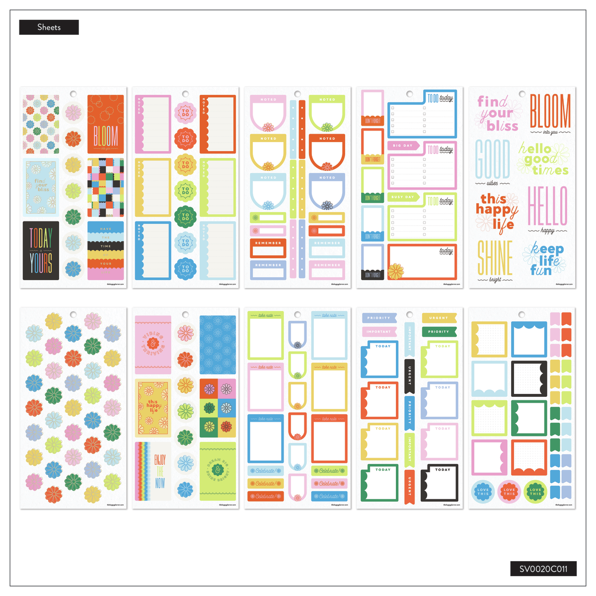 Adding Value Stickers Optimistic Brights - Value Pack Stickers – Happy Planner