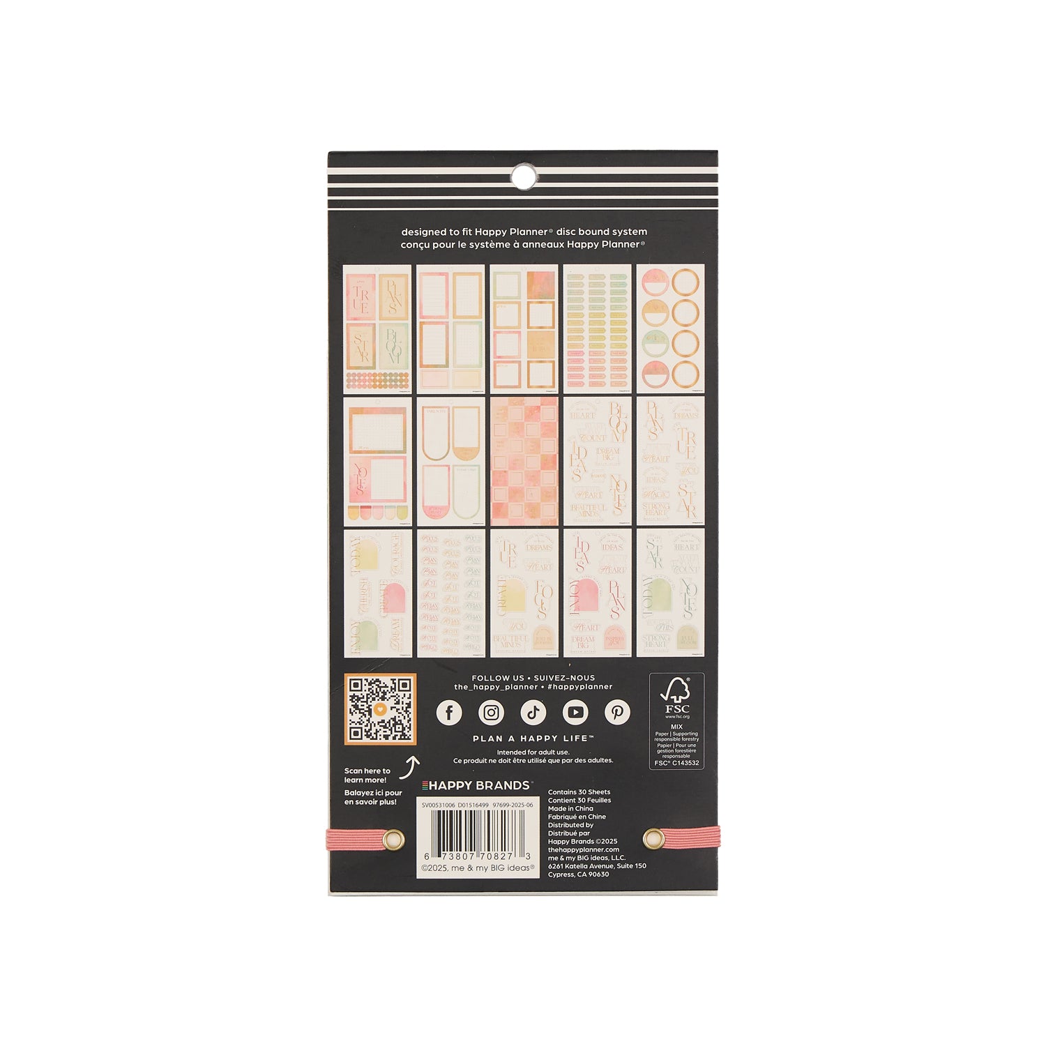 Canvas Line Sticker Textured Canvas - Value Pack Stickers - Big – Happy Planner