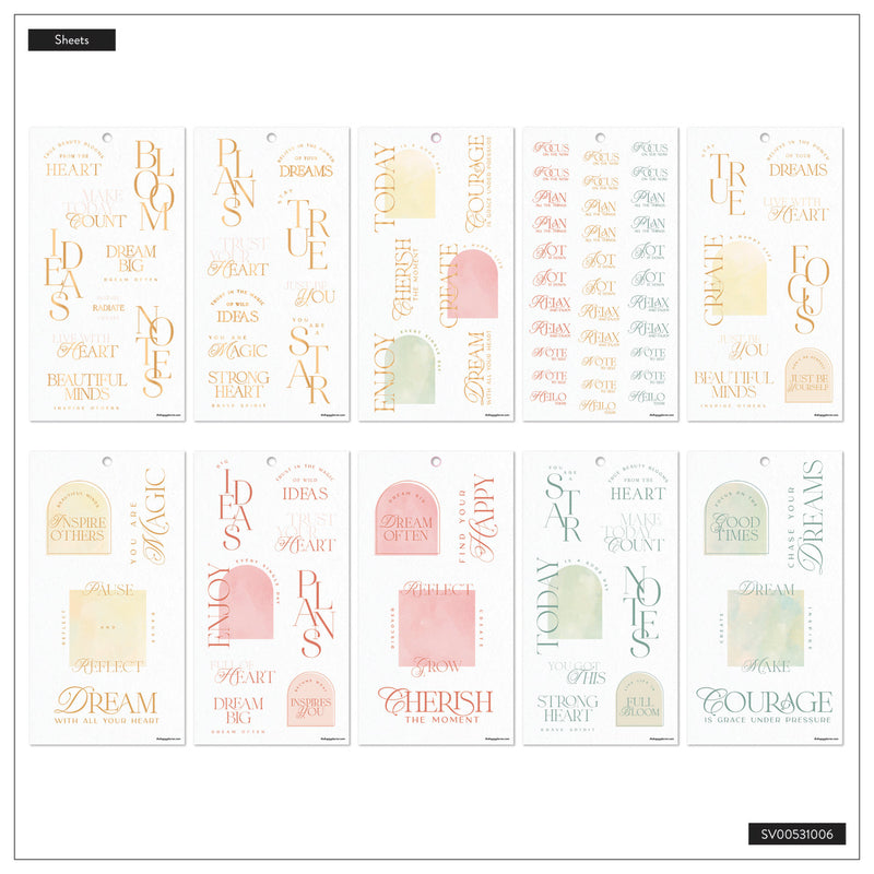 Textured Canvas - Value Pack Stickers - Big