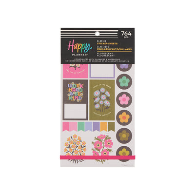Florescent Florals - Value Pack Stickers