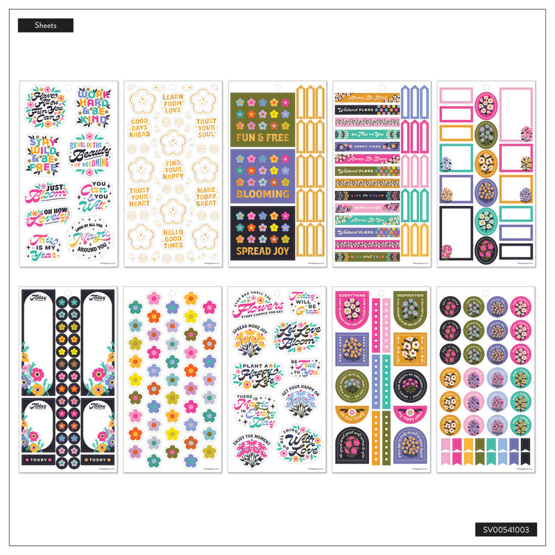 Florescent Florals - Value Pack Stickers