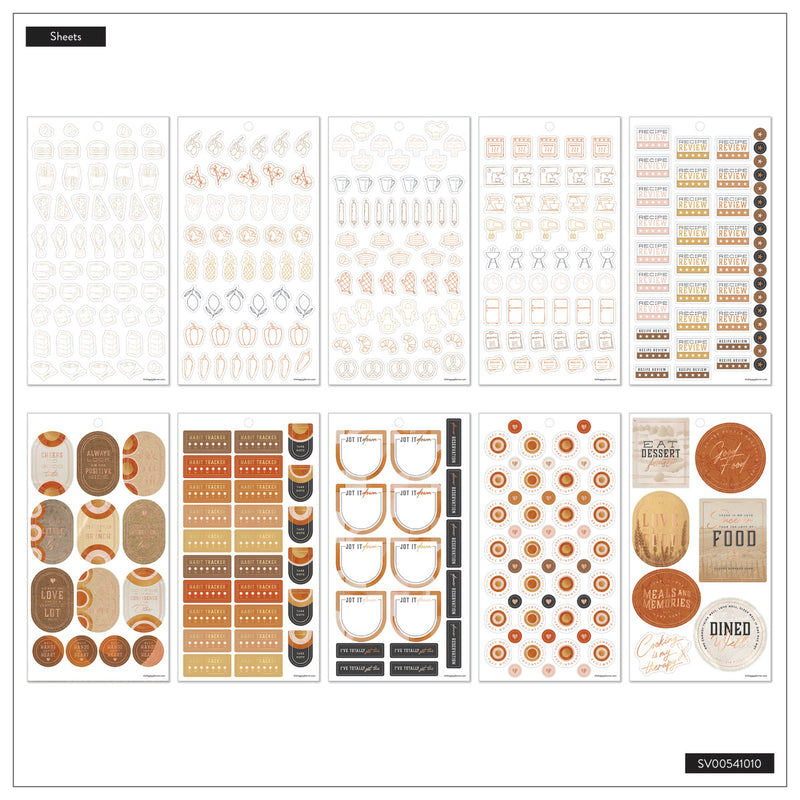 Rustic Roots Meal Planning - Value Pack Stickers