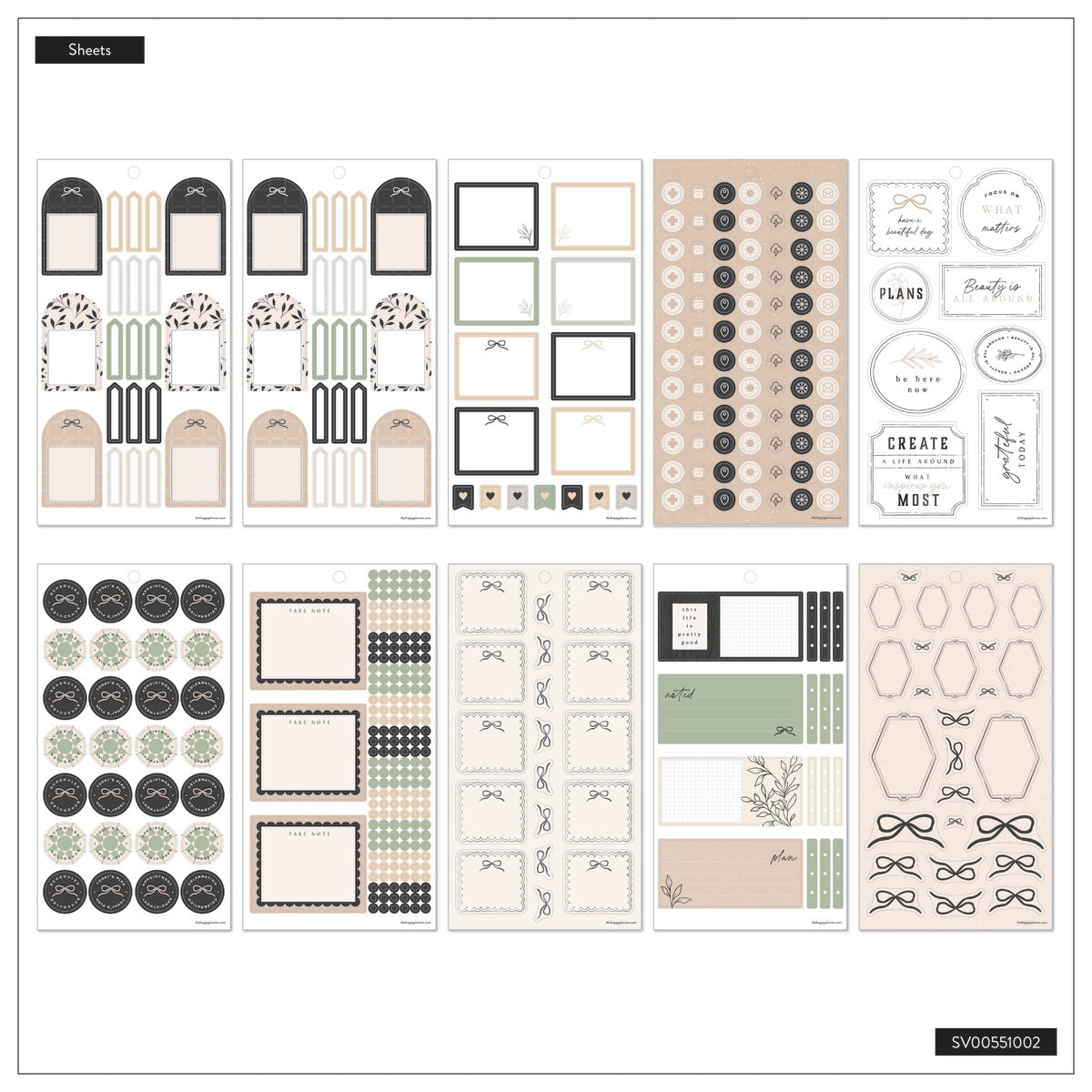 Mini Sticker Bundle Layout Heritage Charm - Value Pack Stickers - Mini – Happy Planner