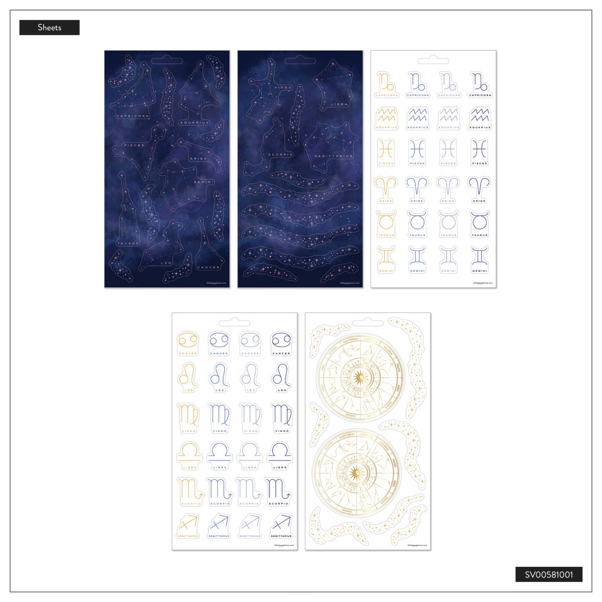 Star Signs - 10 Sticker Sheets – Happy Planner