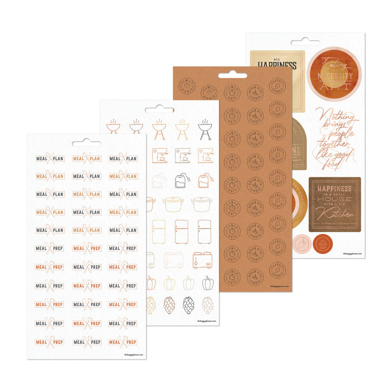 Rustic Roots Meal Planning - 10 Sticker Sheets