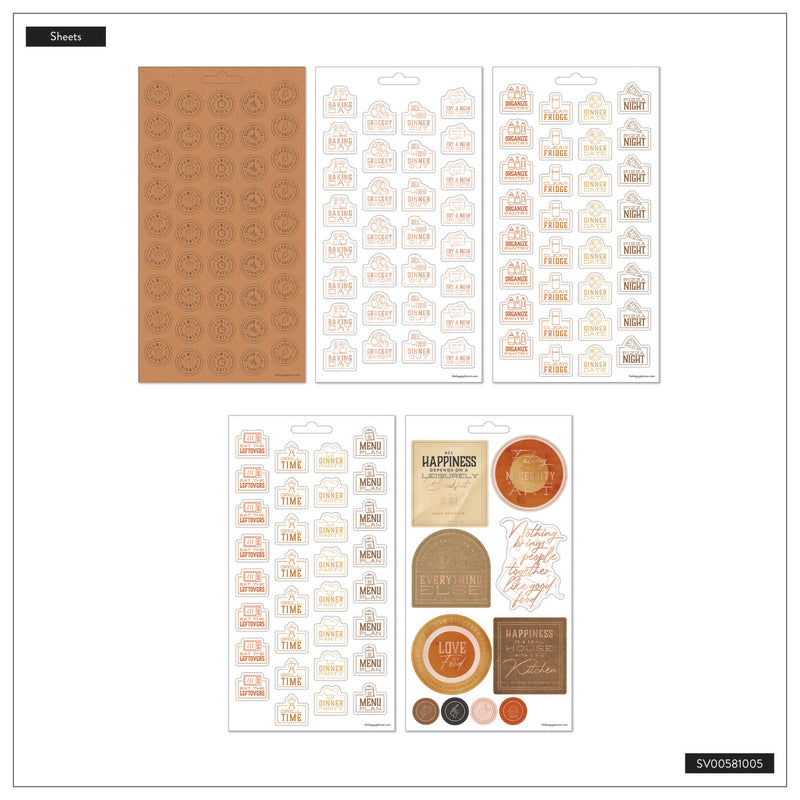 Rustic Roots Meal Planning - 10 Sticker Sheets
