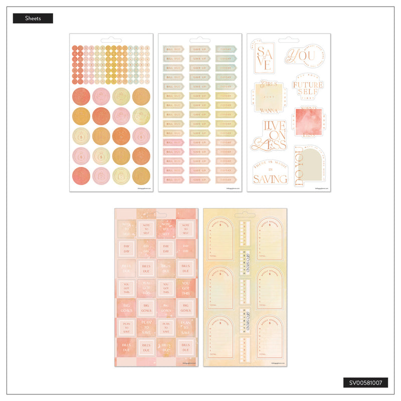 Textured Canvas Budget - 10 Sticker Sheets