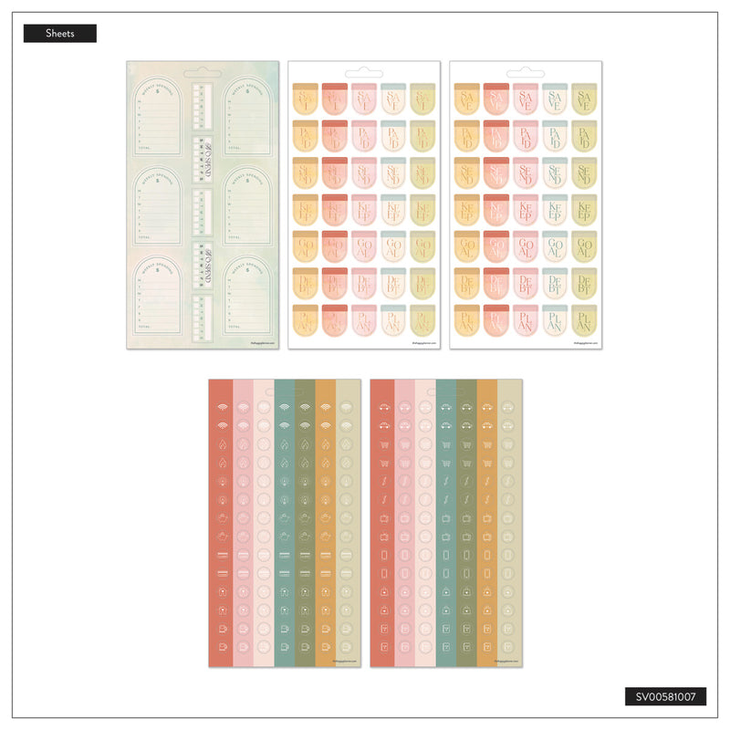 Textured Canvas Budget - 10 Sticker Sheets