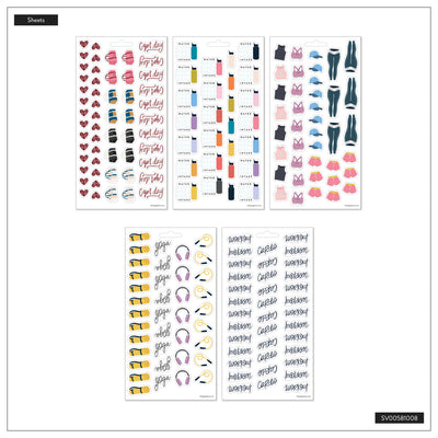 Fitness Icons - 10 Sticker Sheets