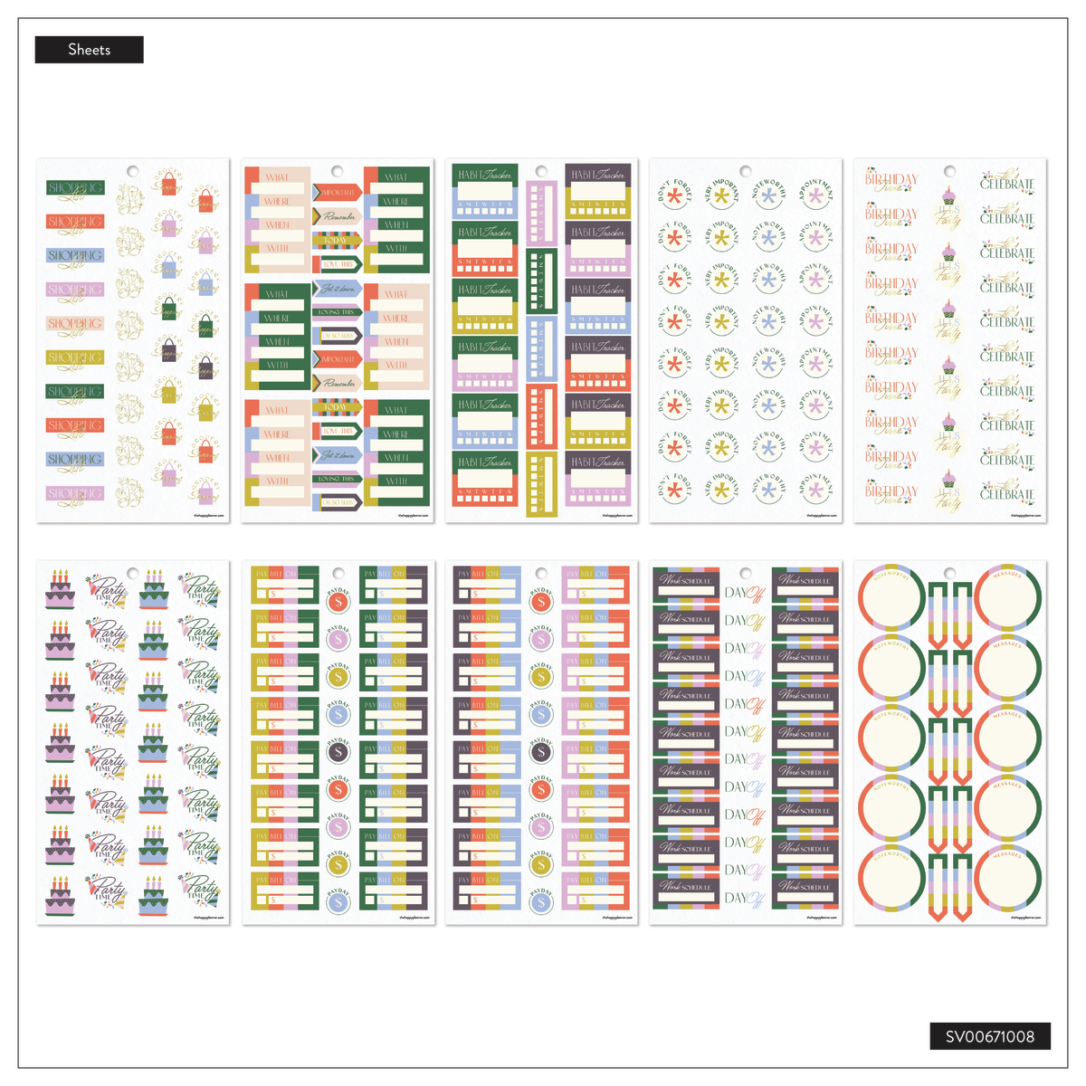 Bon Plan Sticker Priorities & Plans - Value Pack Stickers – Happy Planner