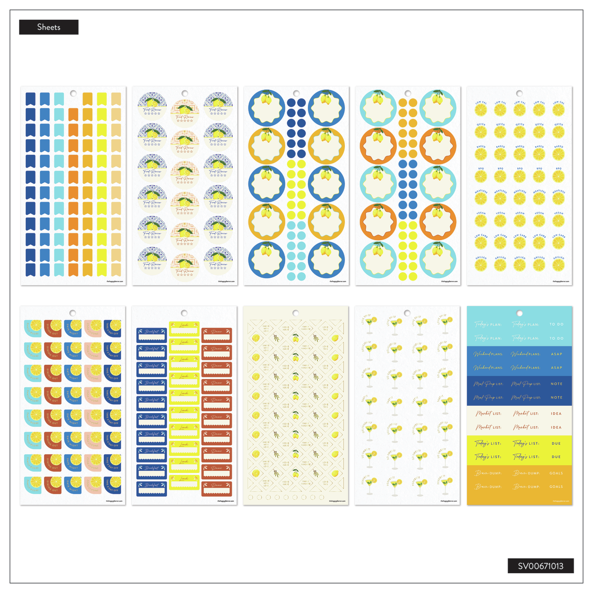 Tuscan Table Meal Planning - Value Pack Stickers – Happy Planner