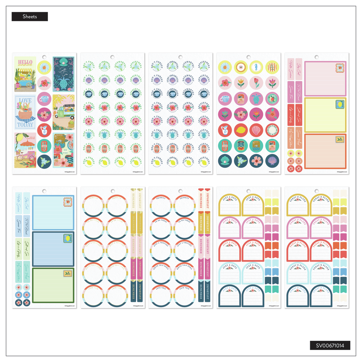 Summer Fun - Value Pack Stickers – Happy Planner