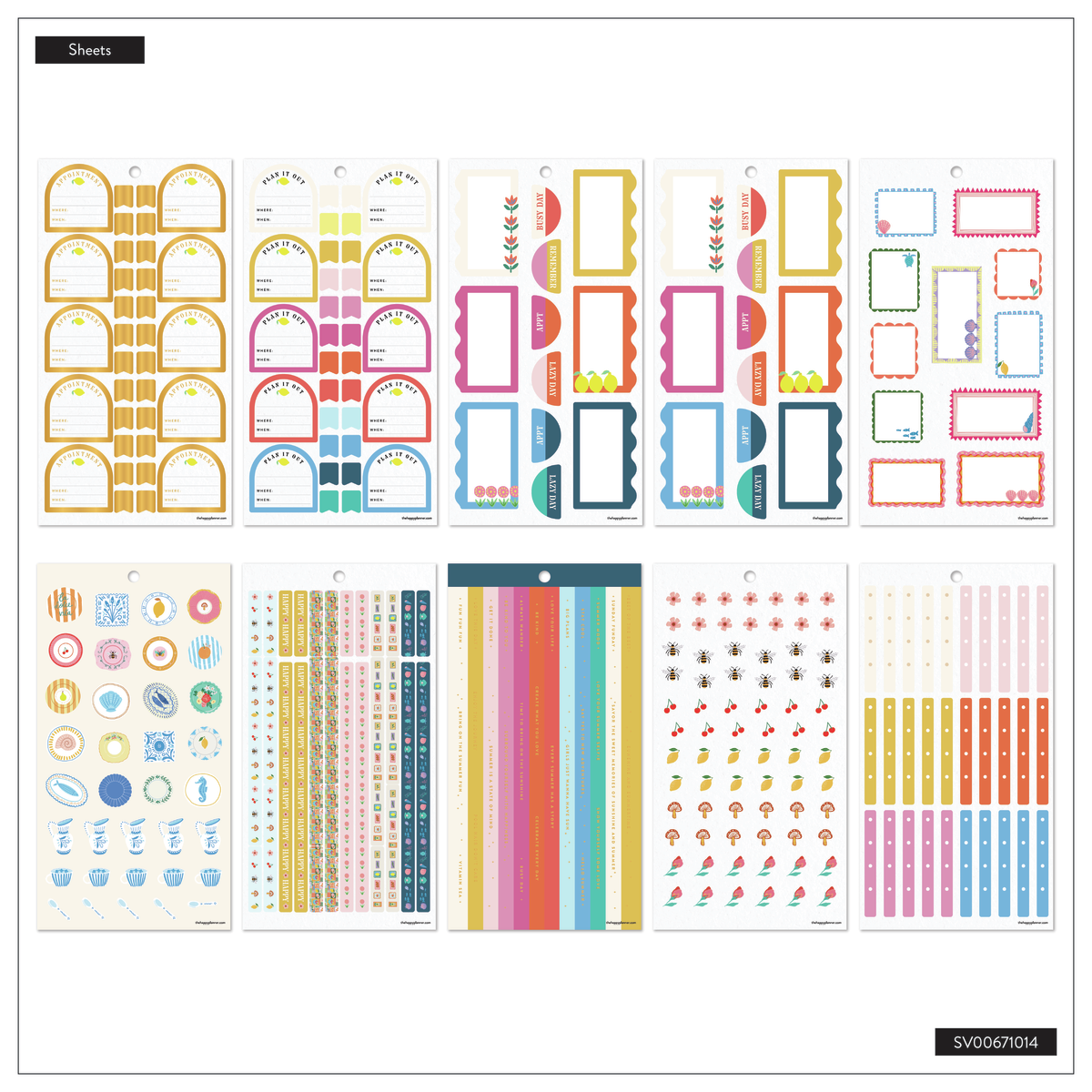 Summer Fun - Value Pack Stickers – Happy Planner