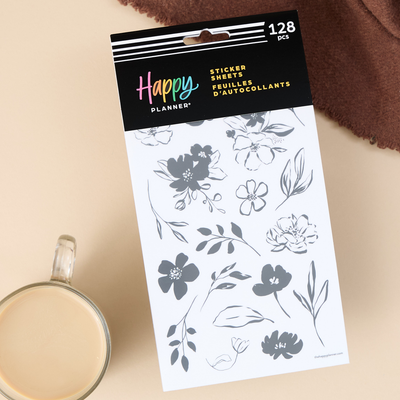 Sketchy Florals - 10 Sticker Sheets