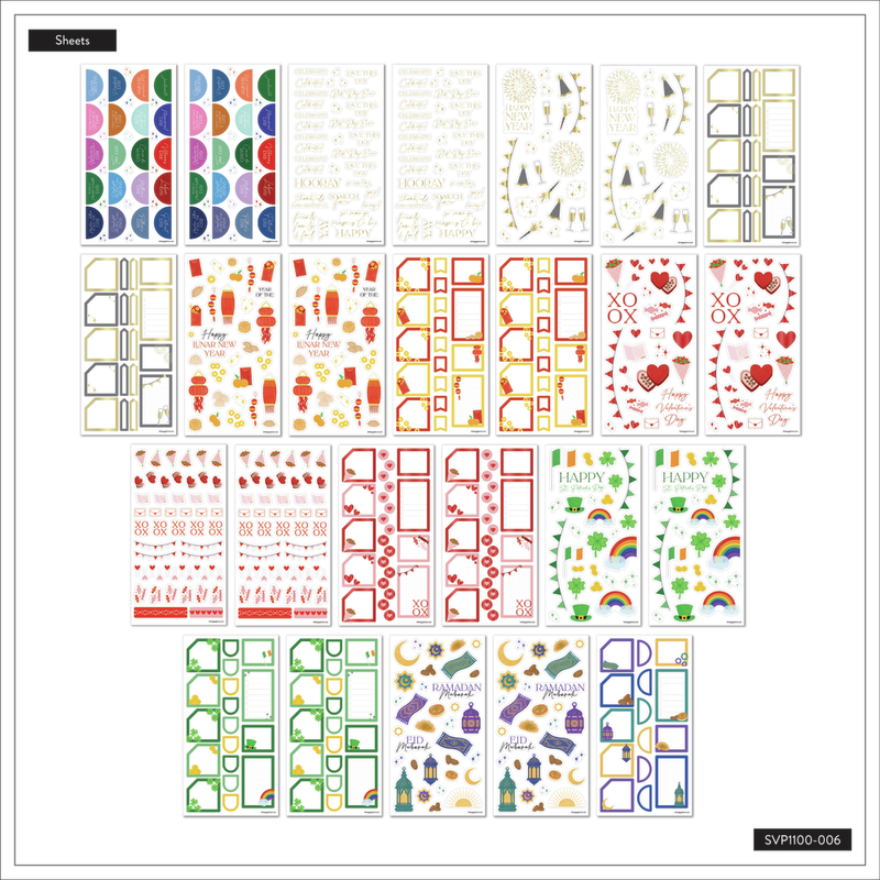 Legend Mega Sticker Pack – 1,900+ Small Stickers for Planner, Journal & Calendar – Aesthetic, Inspirational, Seasonal, Dates, Months, Holidays