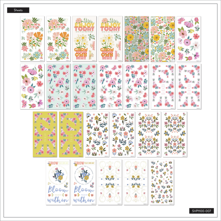 Outlet Happy Planner Floral/ Gardening sticker book bundle