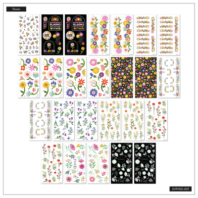 Garden Flowers - Mega Value Pack Stickers - 100 Sheets