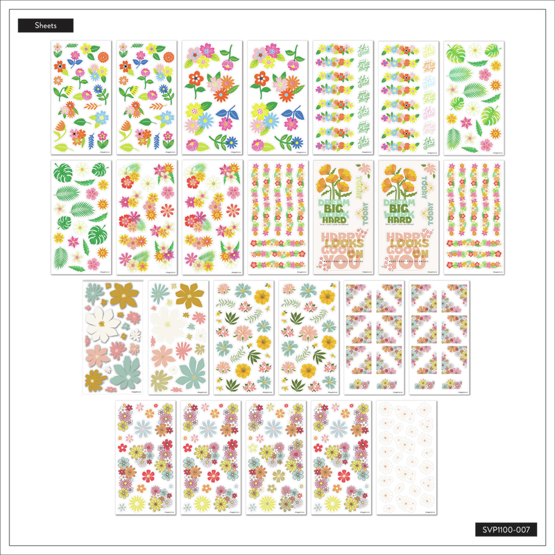 Garden Flowers - Mega Value Pack Stickers - 100 Sheets