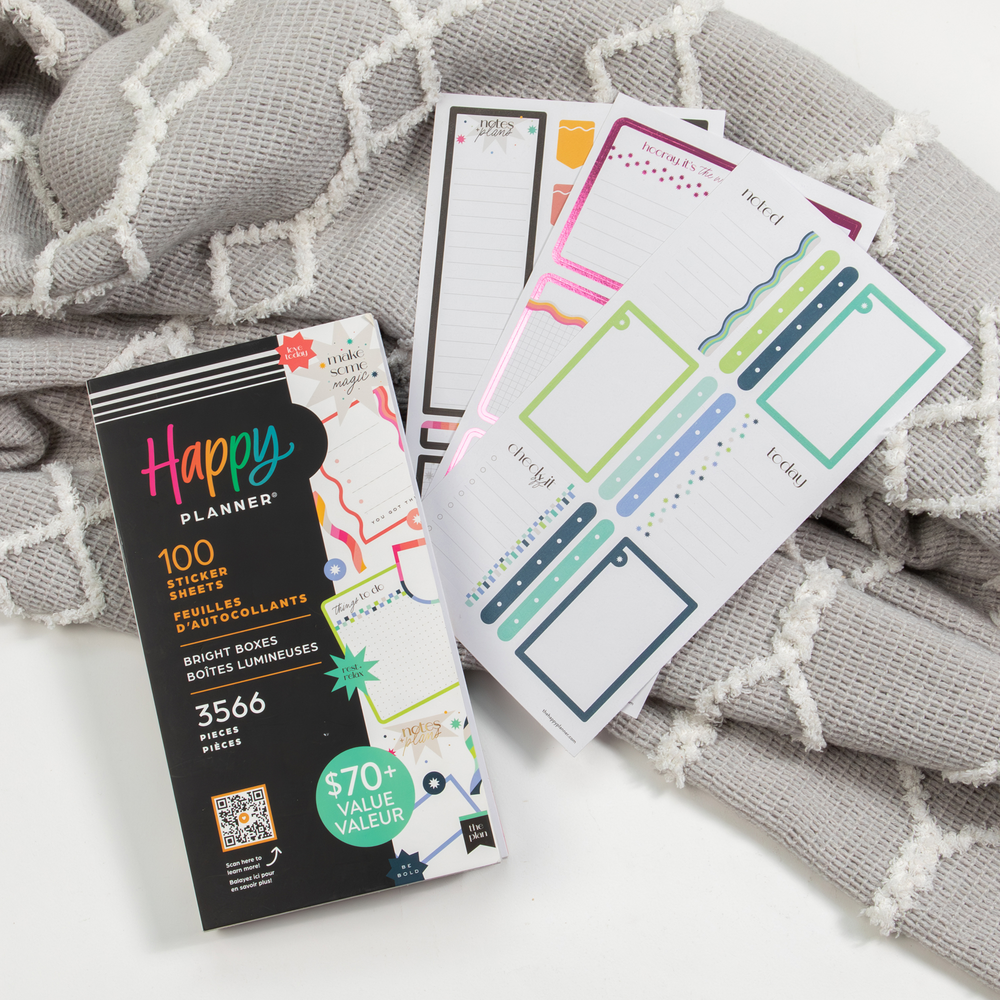 Bright Colorful Boxes - Mega Value Pack Stickers - 100 Sheets